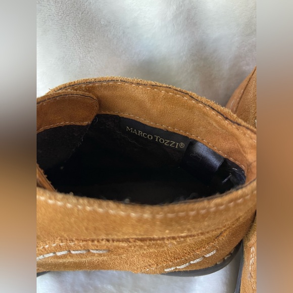 Marco Tozzi Women's Ankle Boots Lace-Up Tan Sz 39 - Picture 8 of 9